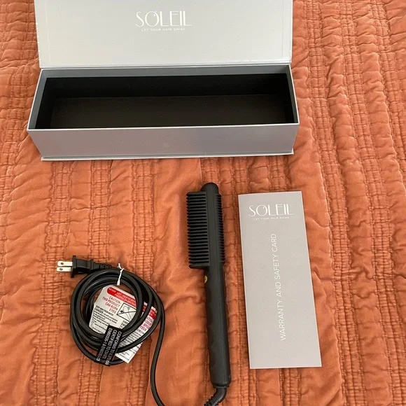 Soleil Black Hair Straightening Brush - Picture 1 of 4